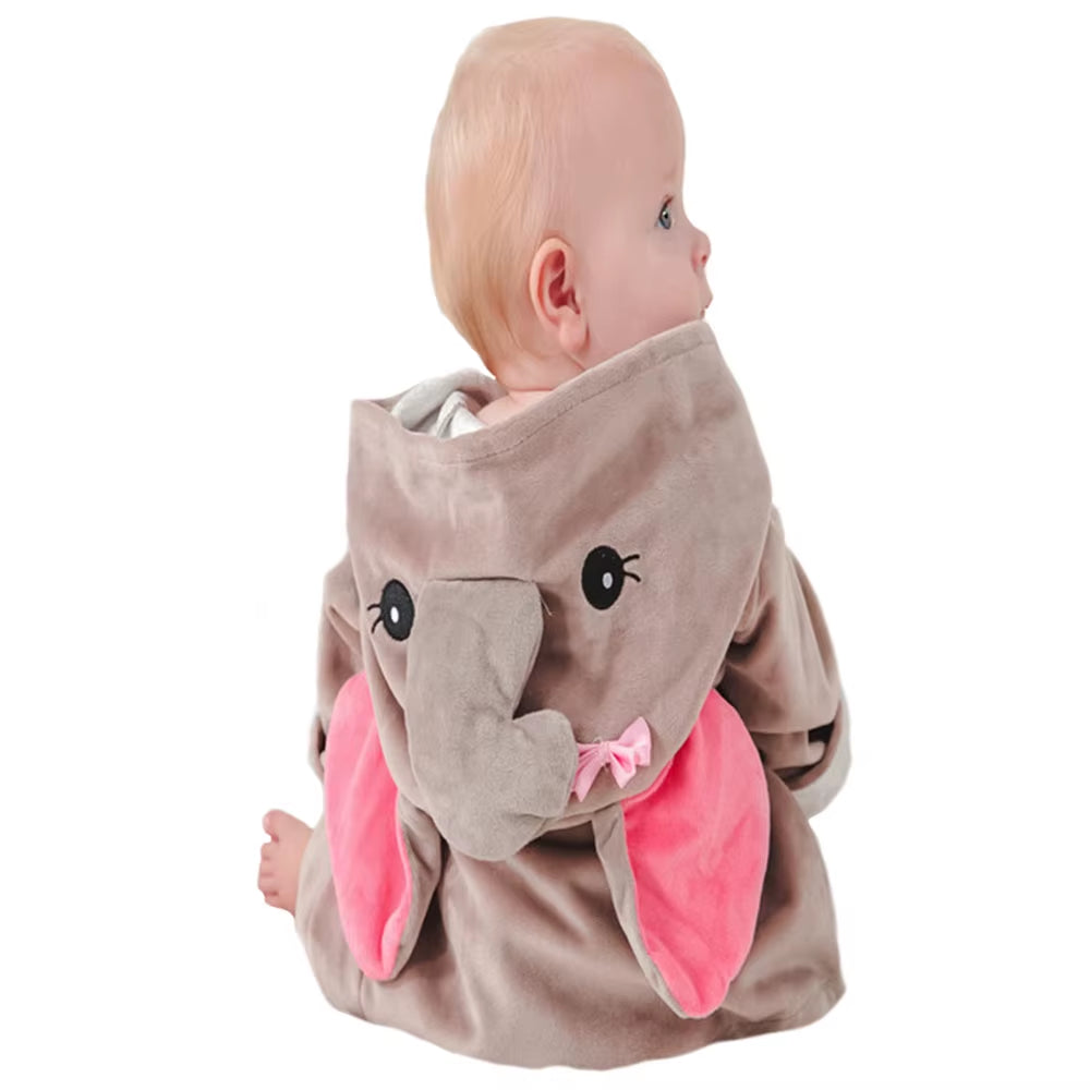 Cozy Cartoon Hooded Bathrobe for Baby Boys and Girls - Ultra Absorbent Towel Robe for Infants and Toddlers