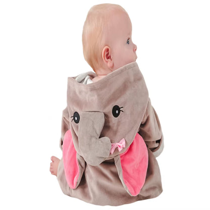 Cozy Cartoon Hooded Bathrobe for Baby Boys and Girls - Ultra Absorbent Towel Robe for Infants and Toddlers