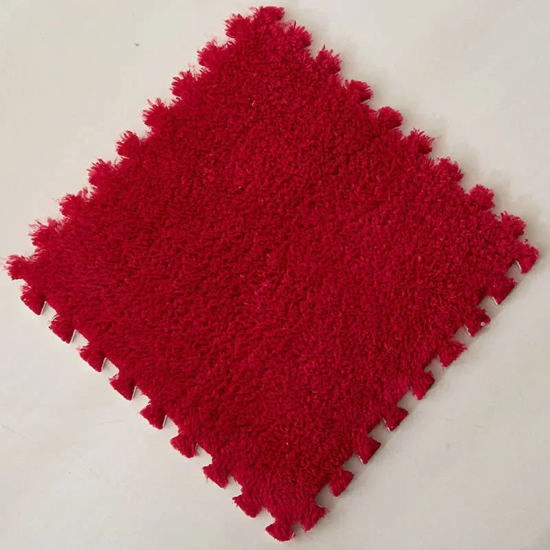 Cozy 30x30CM Soft Plush Rug for Kids - Versatile Play Mat & Puzzle Carpet for Bedrooms and Play Areas