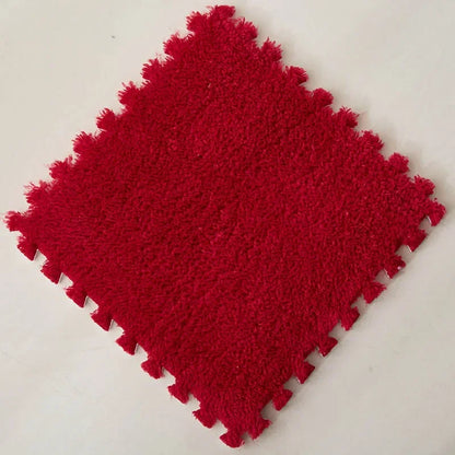 Cozy 30x30CM Soft Plush Rug for Kids - Versatile Play Mat & Puzzle Carpet for Bedrooms and Play Areas