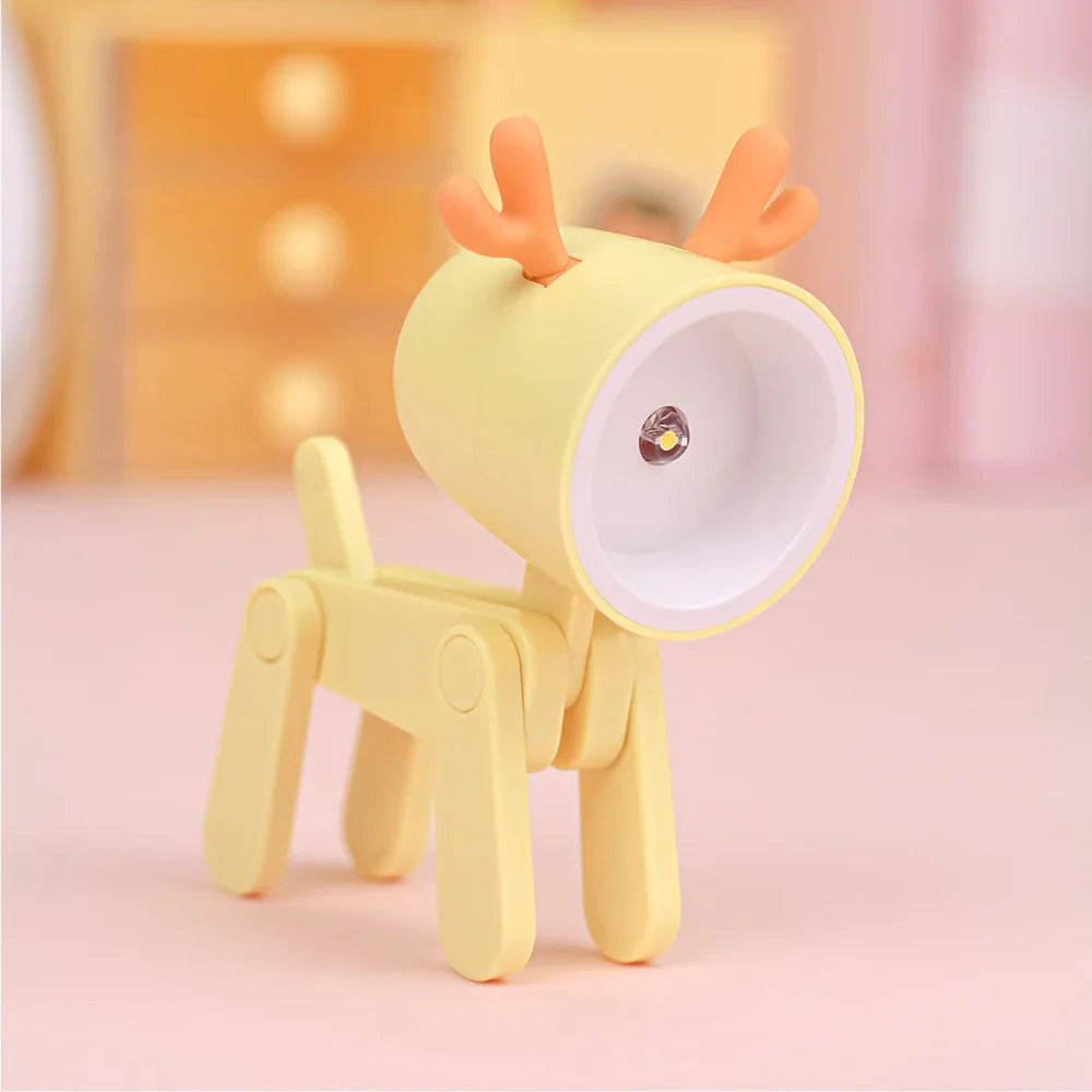 Adorable LED Night Light - Mini Folding Desk Lamp in Cute Animal Designs for Cozy Home Decor and Perfect Gift
