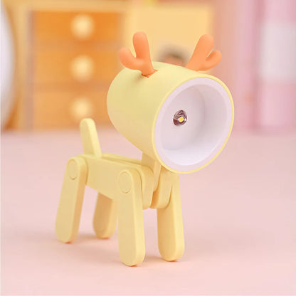 Adorable LED Night Light - Mini Folding Desk Lamp in Cute Animal Designs for Cozy Home Decor and Perfect Gift