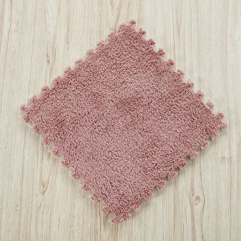 Cozy 30x30CM Soft Plush Rug for Kids - Versatile Play Mat & Puzzle Carpet for Bedrooms and Play Areas