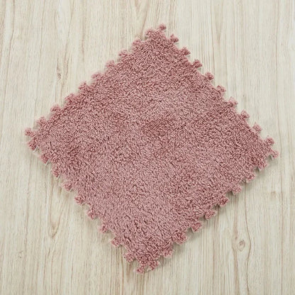 Cozy 30x30CM Soft Plush Rug for Kids - Versatile Play Mat & Puzzle Carpet for Bedrooms and Play Areas