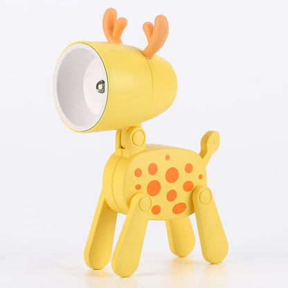 Adorable LED Night Light - Mini Folding Desk Lamp in Cute Animal Designs for Cozy Home Decor and Perfect Gift