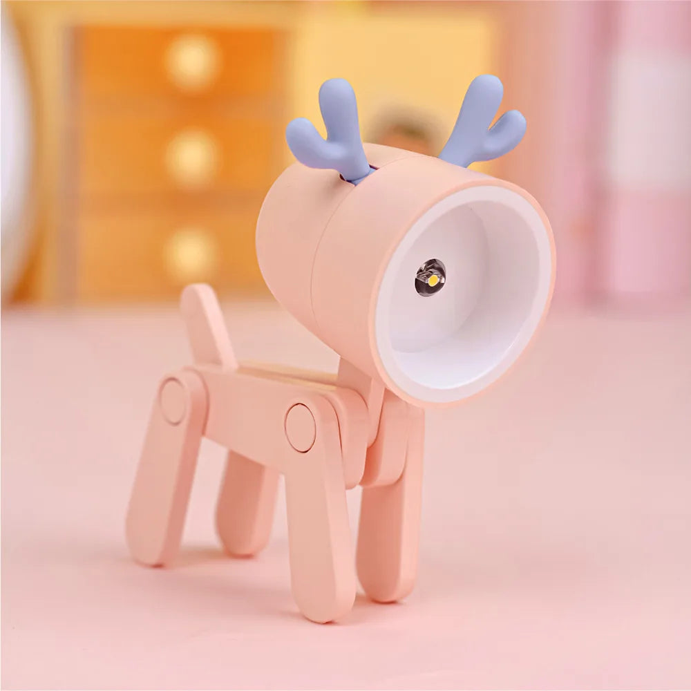 Adorable LED Night Light - Mini Folding Desk Lamp in Cute Animal Designs for Cozy Home Decor and Perfect Gift