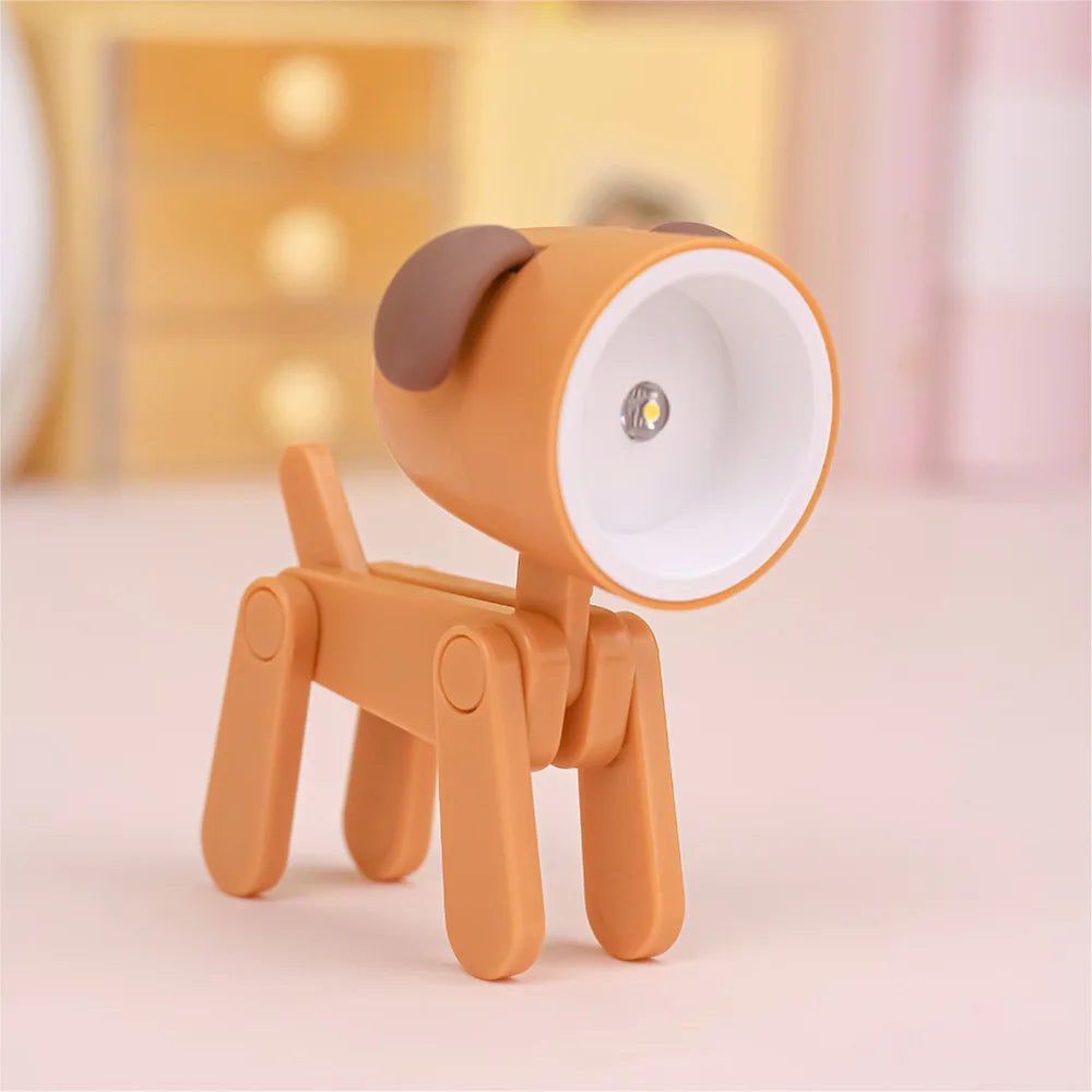 Adorable LED Night Light - Mini Folding Desk Lamp in Cute Animal Designs for Cozy Home Decor and Perfect Gift