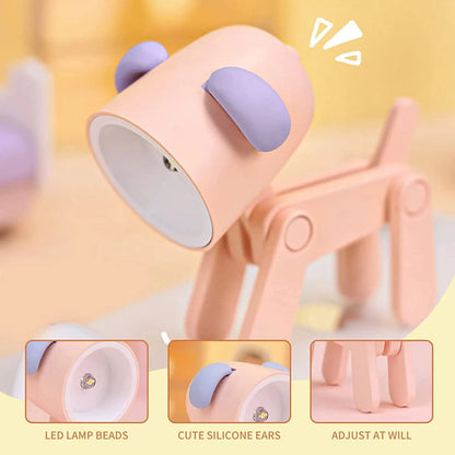 Adorable LED Night Light - Mini Folding Desk Lamp in Cute Animal Designs for Cozy Home Decor and Perfect Gift