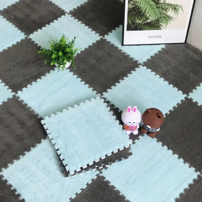 Cozy 30x30CM Soft Plush Rug for Kids - Versatile Play Mat & Puzzle Carpet for Bedrooms and Play Areas