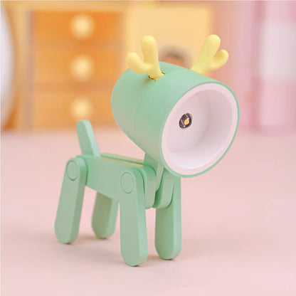 Adorable LED Night Light - Mini Folding Desk Lamp in Cute Animal Designs for Cozy Home Decor and Perfect Gift