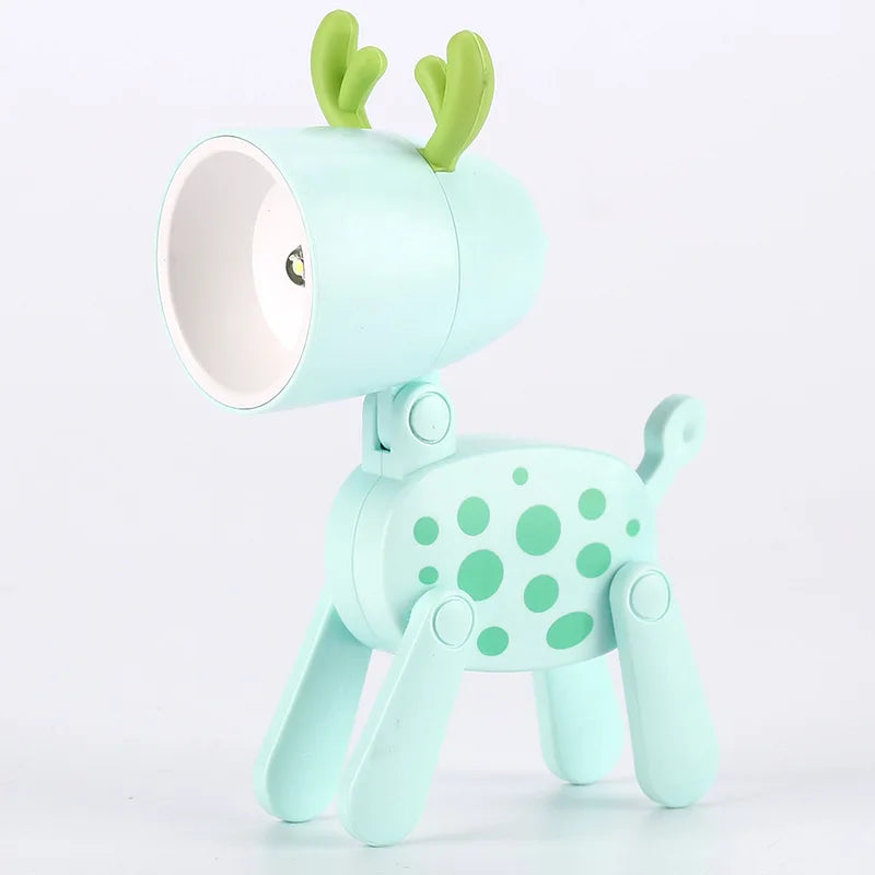 Adorable LED Night Light - Mini Folding Desk Lamp in Cute Animal Designs for Cozy Home Decor and Perfect Gift