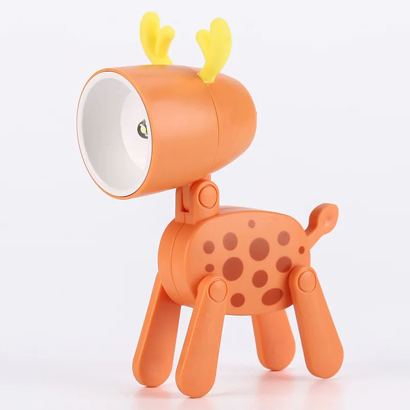Adorable LED Night Light - Mini Folding Desk Lamp in Cute Animal Designs for Cozy Home Decor and Perfect Gift