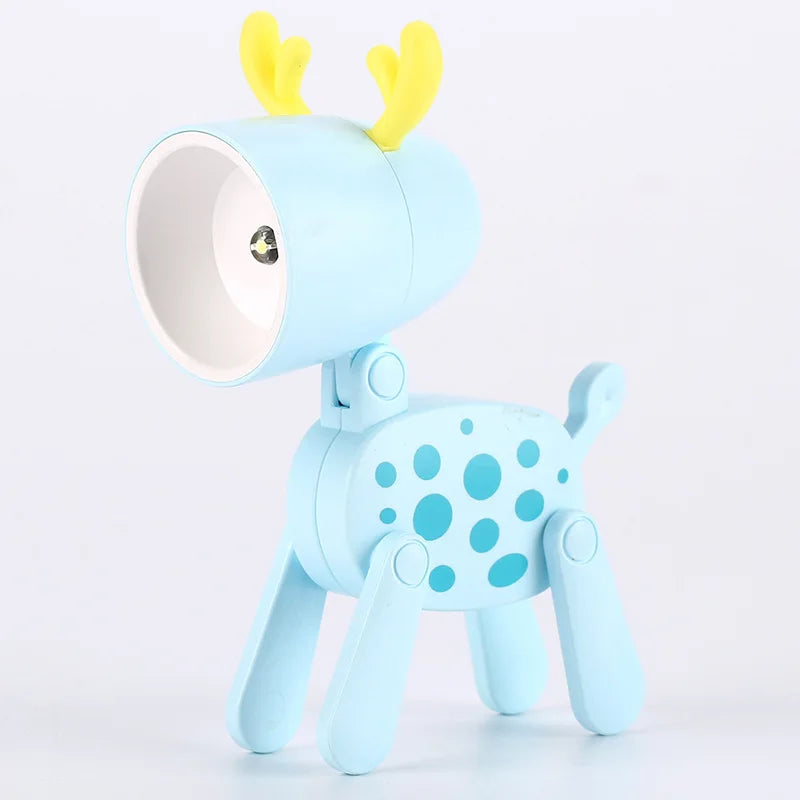 Adorable LED Night Light - Mini Folding Desk Lamp in Cute Animal Designs for Cozy Home Decor and Perfect Gift