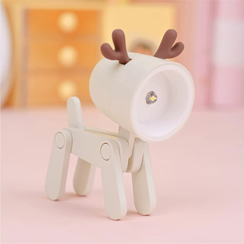 Adorable LED Night Light - Mini Folding Desk Lamp in Cute Animal Designs for Cozy Home Decor and Perfect Gift