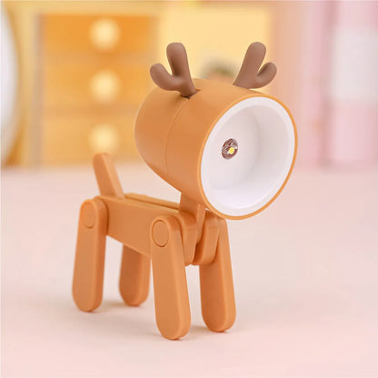 Adorable LED Night Light - Mini Folding Desk Lamp in Cute Animal Designs for Cozy Home Decor and Perfect Gift