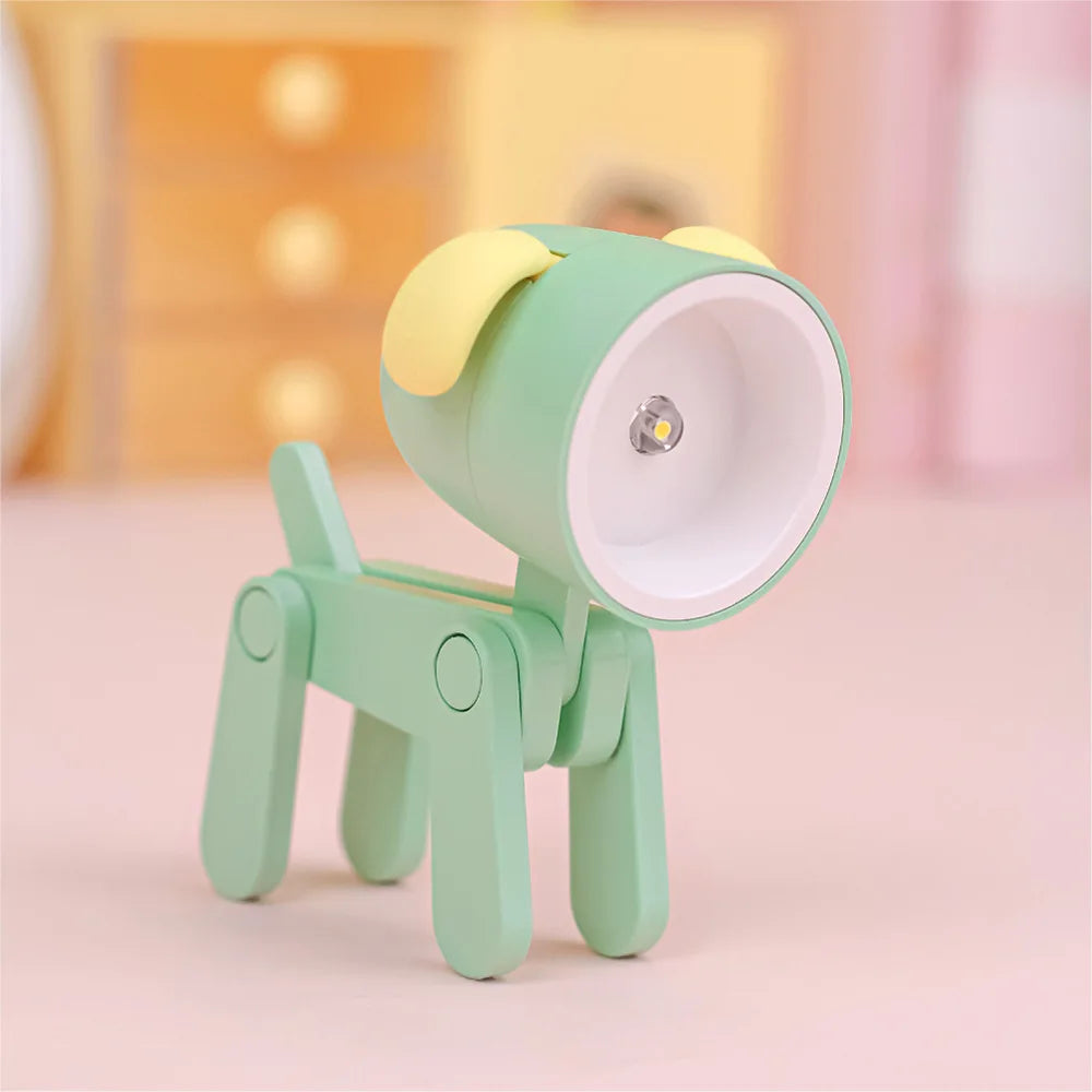 Adorable LED Night Light - Mini Folding Desk Lamp in Cute Animal Designs for Cozy Home Decor and Perfect Gift