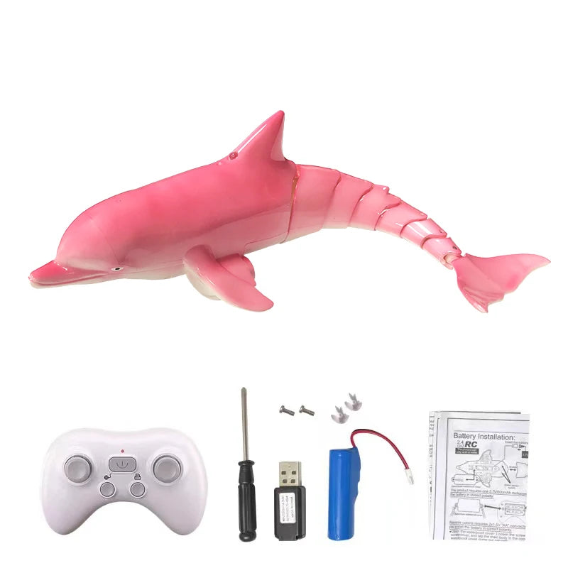Exciting 2.4G Remote Control Dolphin Shark Manta Ray Electric Toy - Perfect Outdoor Water Play for Kids 6-12 Years!