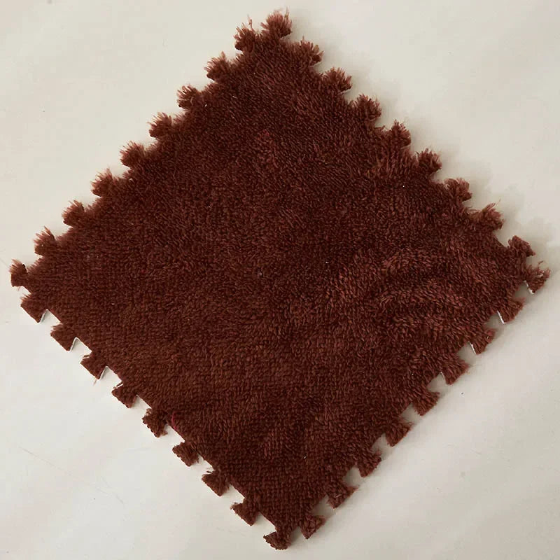 Cozy 30x30CM Soft Plush Rug for Kids - Versatile Play Mat & Puzzle Carpet for Bedrooms and Play Areas
