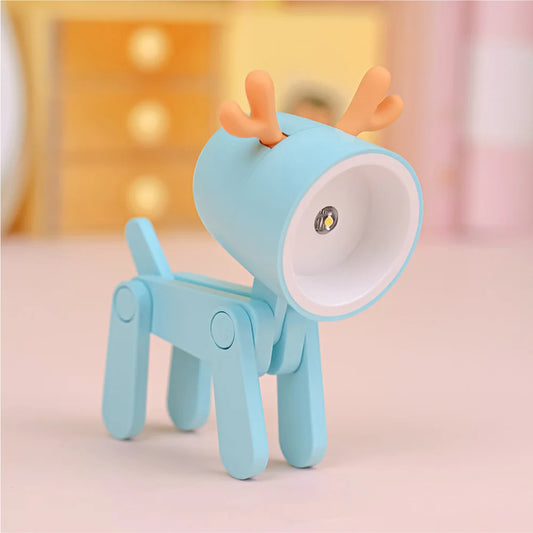 Adorable LED Night Light - Mini Folding Desk Lamp in Cute Animal Designs for Cozy Home Decor and Perfect Gift