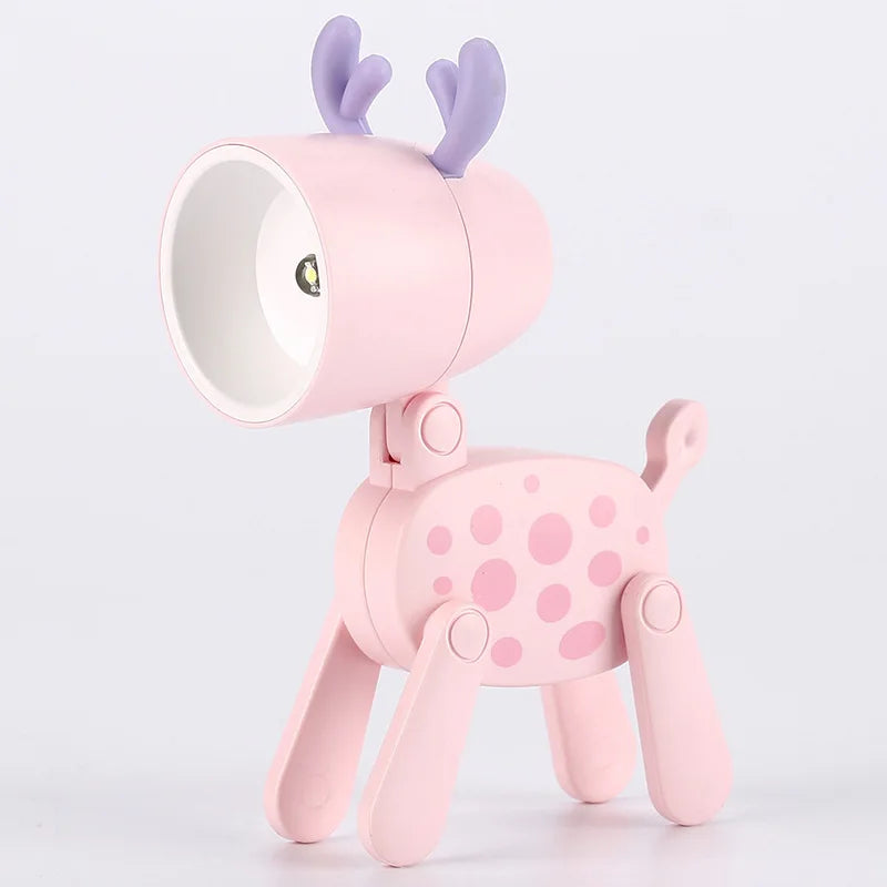 Adorable LED Night Light - Mini Folding Desk Lamp in Cute Animal Designs for Cozy Home Decor and Perfect Gift