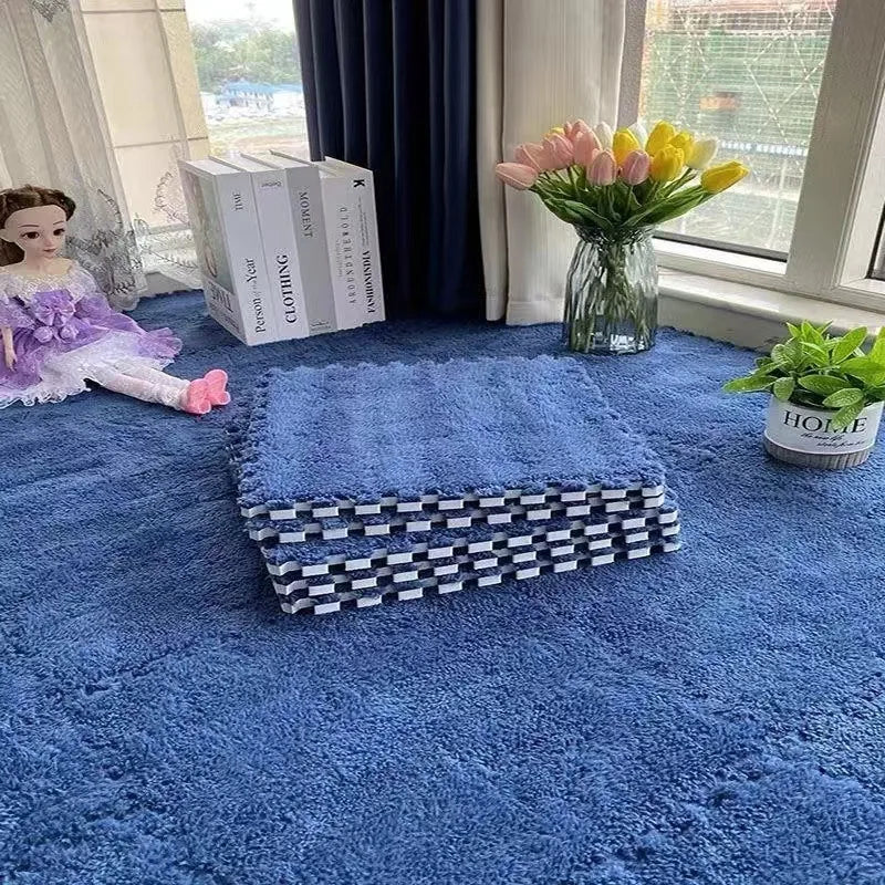 Cozy 30x30CM Soft Plush Rug for Kids - Versatile Play Mat & Puzzle Carpet for Bedrooms and Play Areas