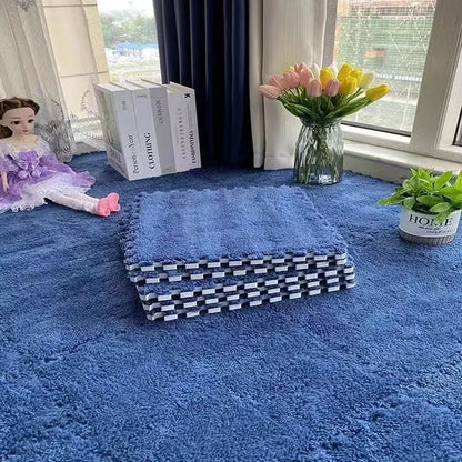 Cozy 30x30CM Soft Plush Rug for Kids - Versatile Play Mat & Puzzle Carpet for Bedrooms and Play Areas
